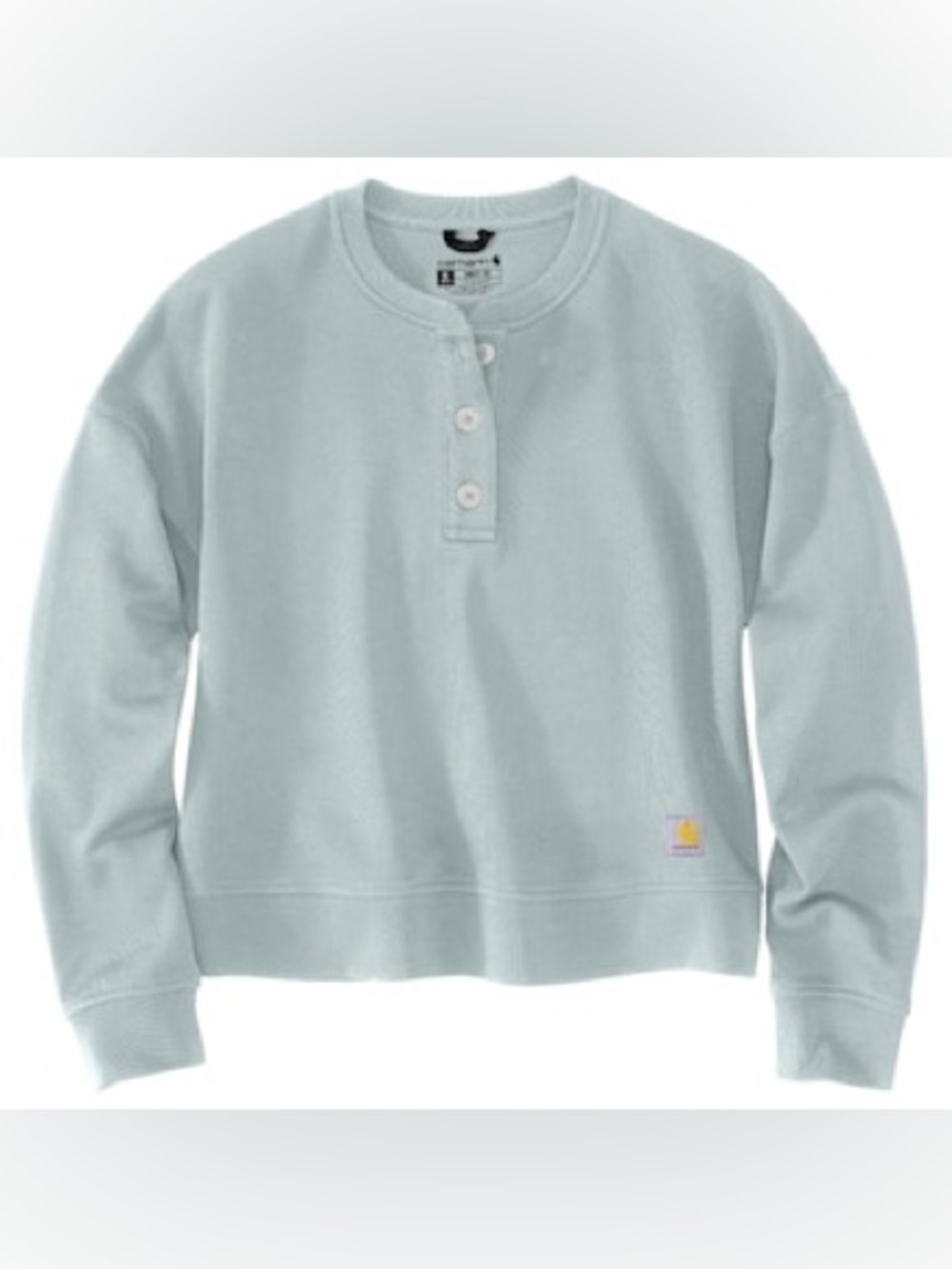 Carhartt Soft Blue Henley Sweatshirt - Loose Fit 12/14 - Picture 1 of 10